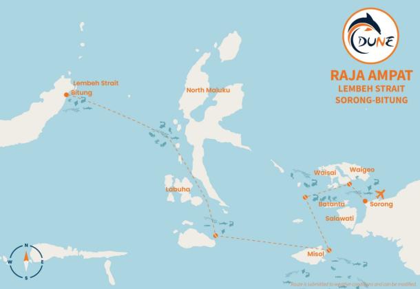Itinéraire croisière plongée Raja Ampat Lembeh en Indonésie