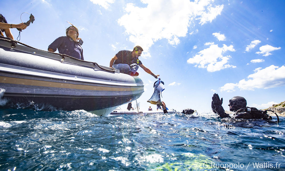 Arnaud Gerard, apnéiste, lors de Underwater Marathon organisé par Pure Ocean et Dune
